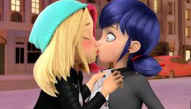 Zoe Kissing Marinette Blank Meme Template