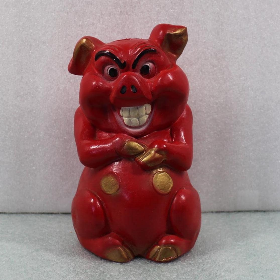 Evil red Piggy bank Blank Meme Template