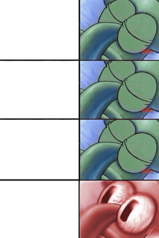 Squidward Sleeping 3x Blank Meme Template