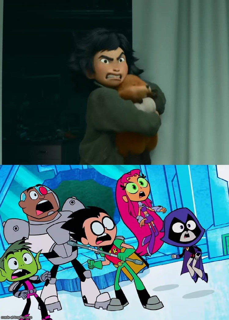 Teen Titans (Teen Titans go!) is scared of  Mabel Tanaka | image tagged in teen titans ttg is scared of who,deviantart,teen titans go,hoppers,disney,pixar | made w/ Imgflip meme maker