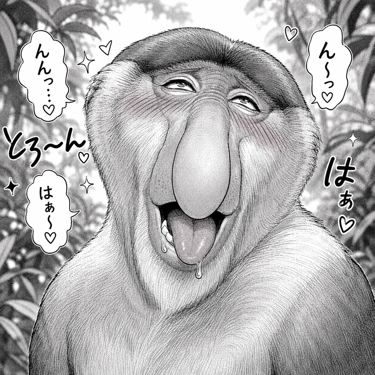 Ahegao nosacz Blank Meme Template