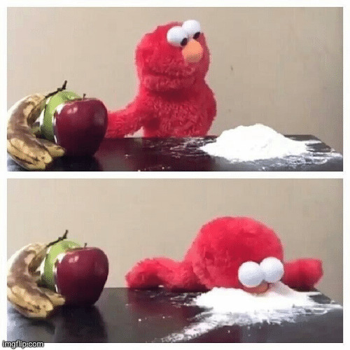Elmo fruit vs sugar | image tagged in elmo fruit vs sugar | made w/ Imgflip meme maker