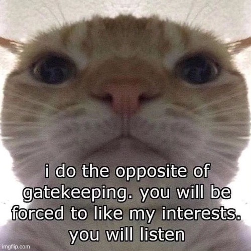 more kitty | image tagged in gatekeeping jpeg | made w/ Imgflip meme maker