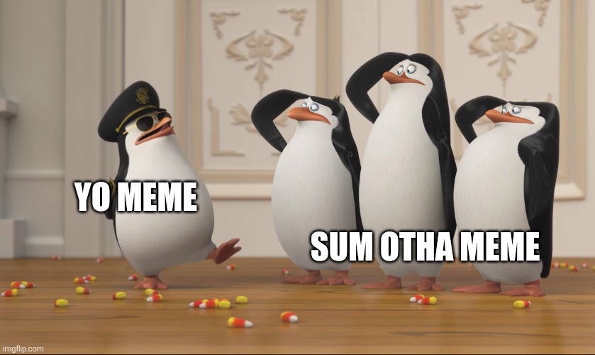 Saluting skipper | yo meme sum otha meme | image tagged in saluting skipper | made w/ Imgflip meme maker