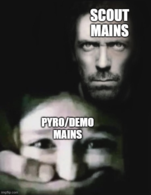 Girl With Man Hand Over Mouth | scout mains; Pyro/demo mains | image tagged in girl with man hand over mouth | made w/ Imgflip meme maker