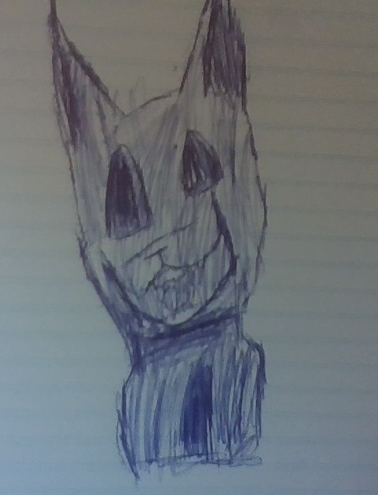 High Quality creepy cat drawing Blank Meme Template