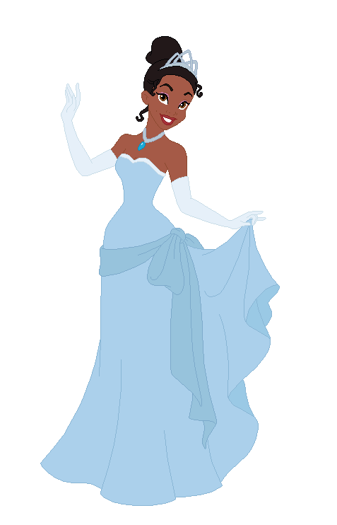 Princess Tiana in her Blue Dress Meme Template