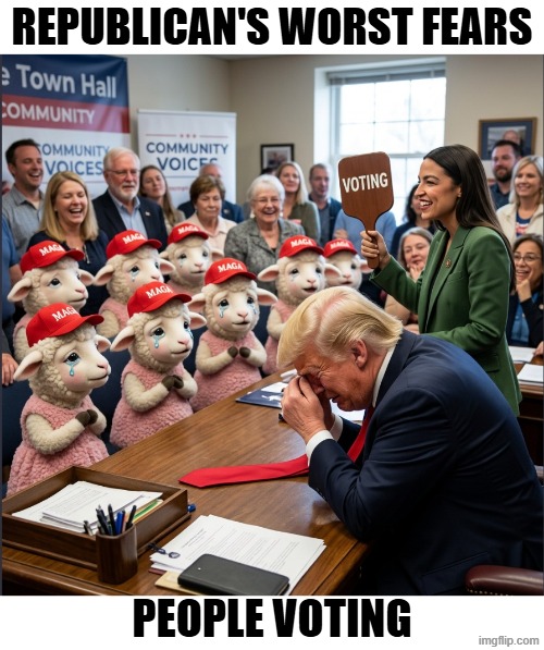 republican's worst fears; people voting | made w/ Imgflip meme maker