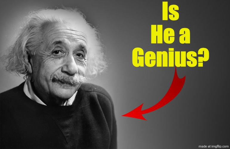 albert einstein quotes | Is He a Genius? | image tagged in albert einstein quotes | made w/ Imgflip meme maker