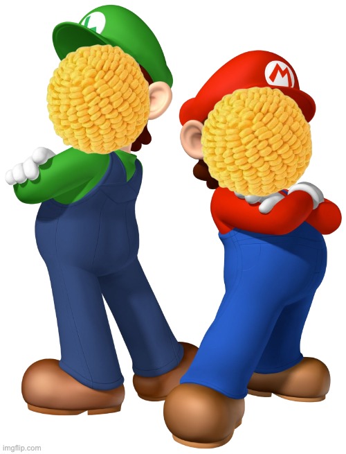 Cornio and Cornigi | image tagged in mario and luigi | made w/ Imgflip meme maker