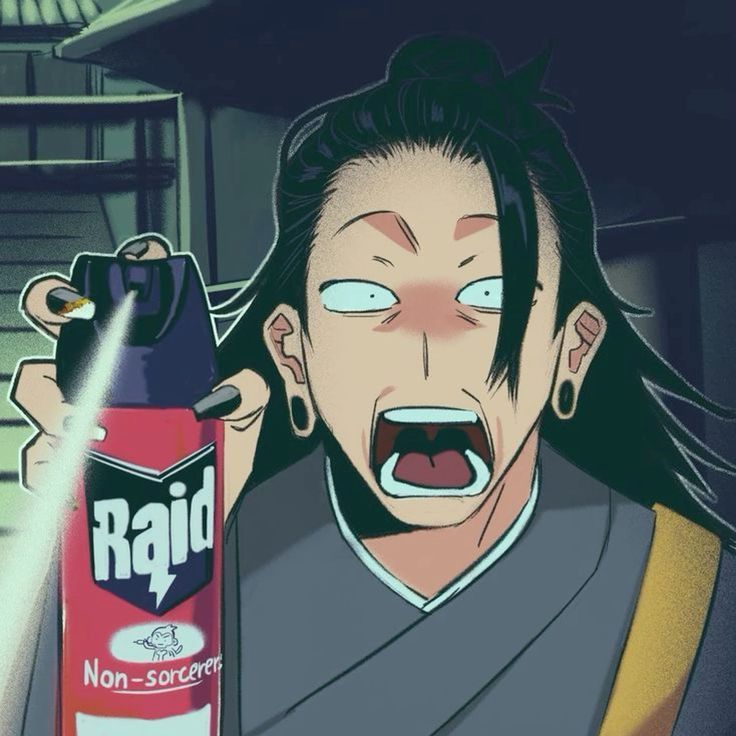 High Quality Anime Raid Horror Spray Blank Meme Template