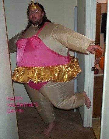 Guy in inflatable tutu suit Blank Meme Template
