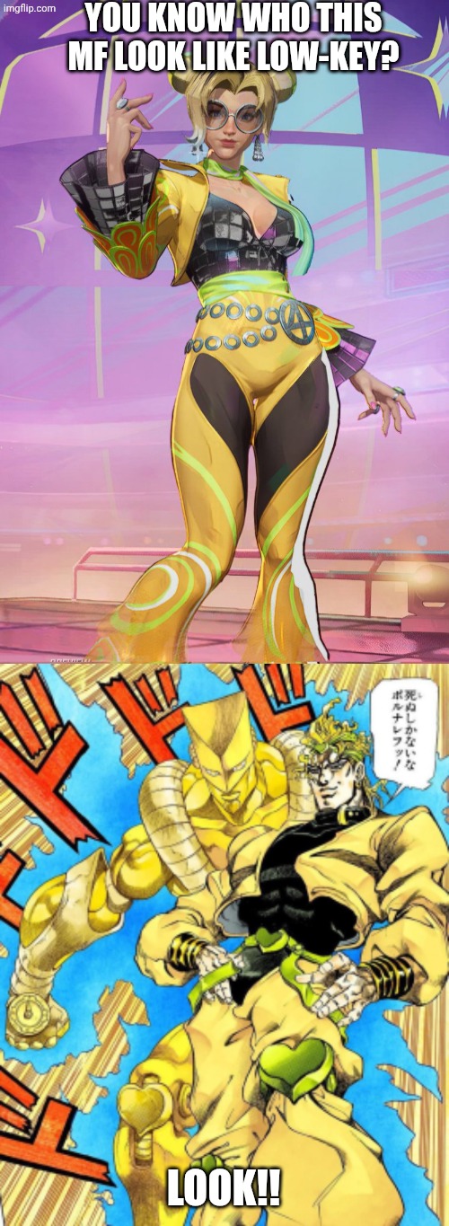 We got DIO in Marvel Rivals | You know who this MF look like low-key? LOOK!! | image tagged in kono dio da,marvel,jjba,jojo's bizarre adventure | made w/ Imgflip meme maker