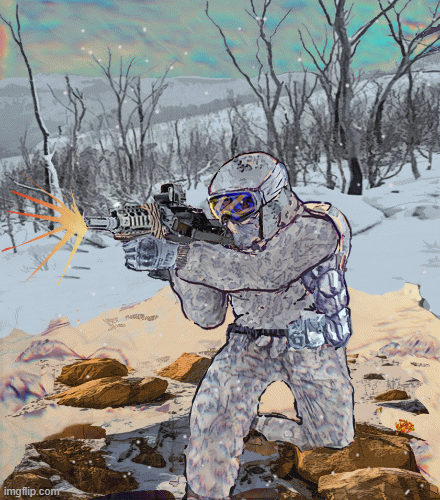 Snow Trooper SPF | image tagged in gifs,wintersoldier,spf,animation | made w/ Imgflip images-to-gif maker