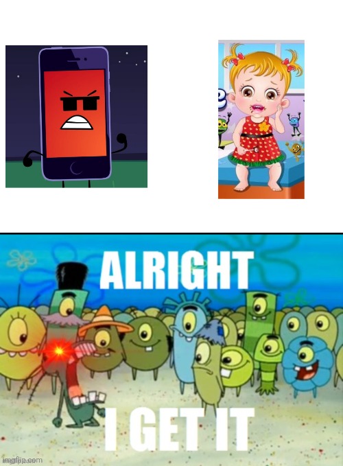 image tagged in edith must stfu,alright i get it with a lazer eye | made w/ Imgflip meme maker