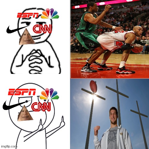 Jason Collins meme | image tagged in memes,jason collins,politics,tim tebow,woke,nike | made w/ Imgflip meme maker