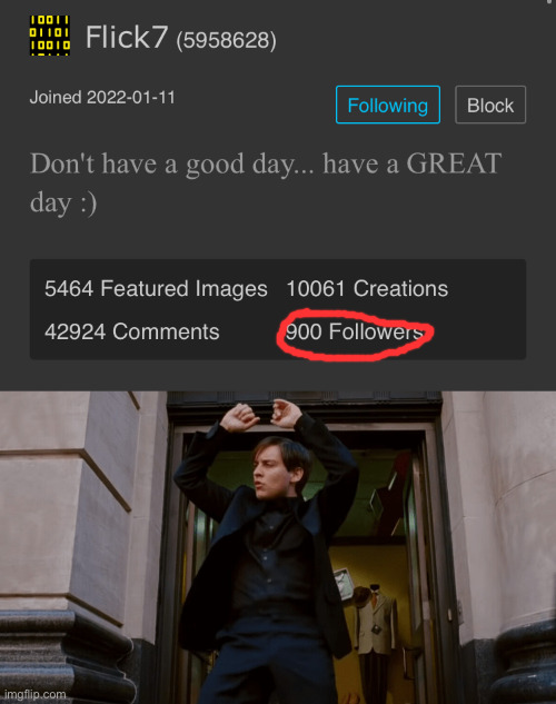 image tagged in img_2634 jpeg,toby,flick7,followers | made w/ Imgflip meme maker