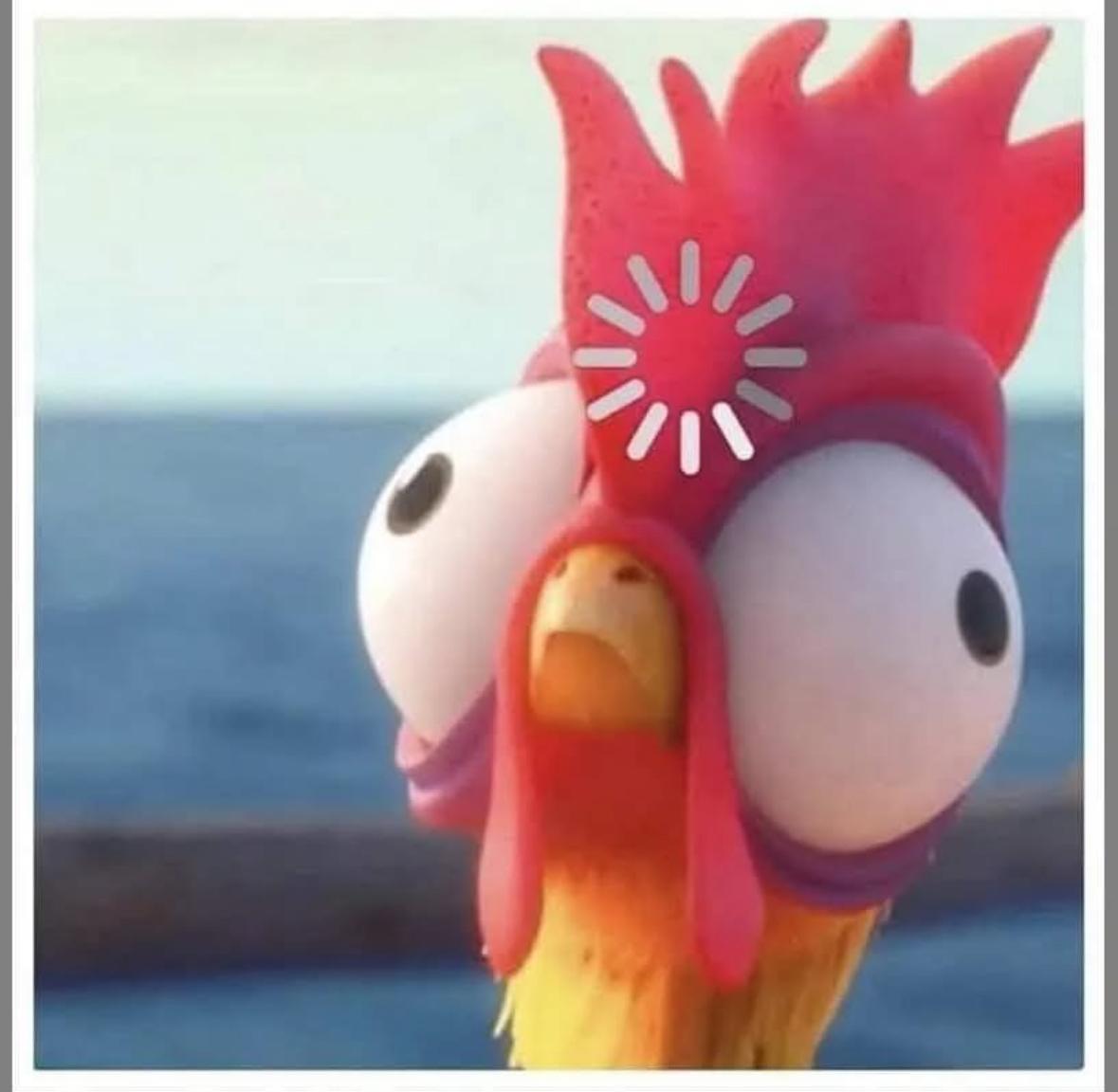 Buffering Chicken Blank Meme Template