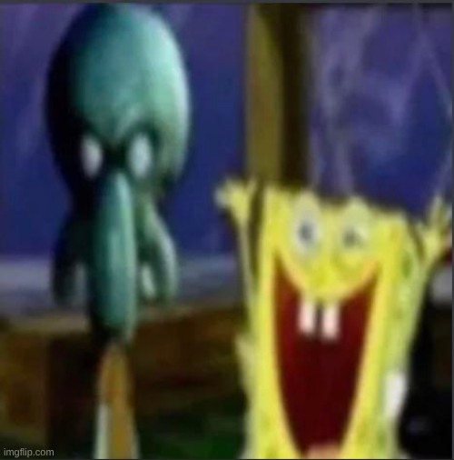 Angry Squidward & Happy SpongeBob | image tagged in angry squidward happy spongebob | made w/ Imgflip meme maker