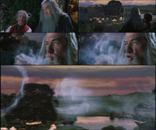 Gandalf Smoke Rings Blank Meme Template