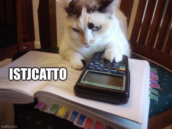 ISTJcatto | ISTJCatto | image tagged in math cat,cat,istj,mbti,myers briggs,personality | made w/ Imgflip meme maker