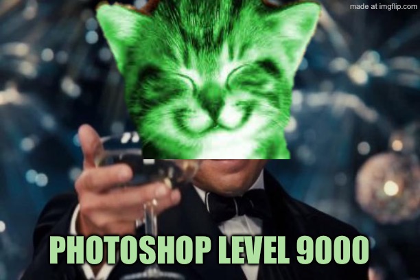 Raynardo DiCatrio | Photoshop level 9000 | image tagged in memes,leonardo dicaprio cheers | made w/ Imgflip meme maker