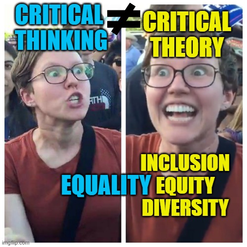 CRITICAL VOCABULARY : TRUMP !!! | critical 
thinking; critical
theory; inclusion
equity
Diversity; equality | image tagged in social justice warrior hypocrisy,triggered liberal,president trump,cultural marxism,xi jinping,china | made w/ Imgflip meme maker