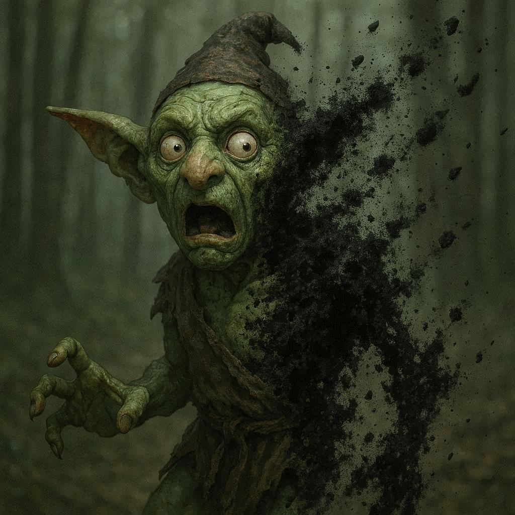 High Quality disintegrating goblin Blank Meme Template