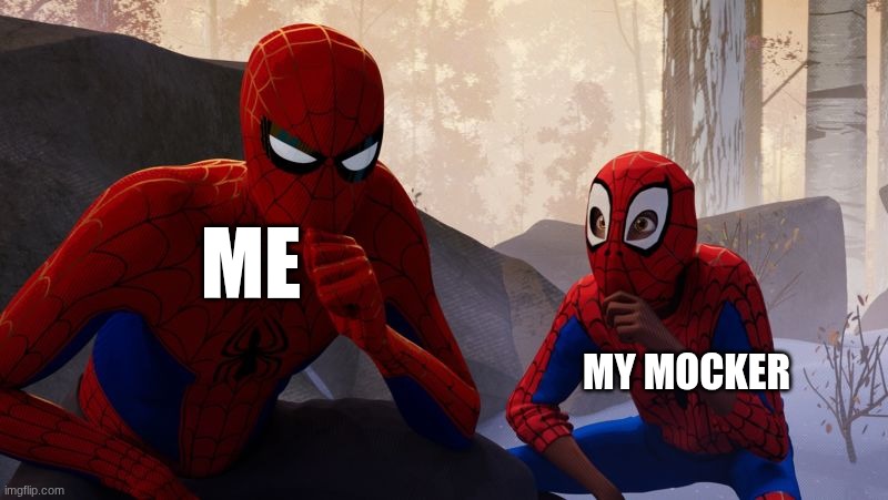 Learning To Be Spider-Man | Me; my mocker | image tagged in learning to be spider-man | made w/ Imgflip meme maker