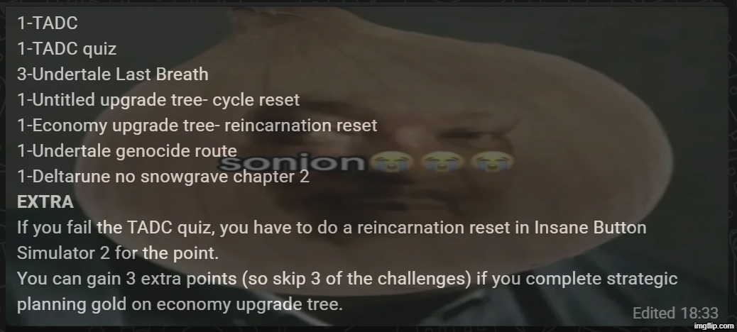 ALL ts js to make my friend watch jojo (1 point means 1 part of jojo watched) | made w/ Imgflip meme maker