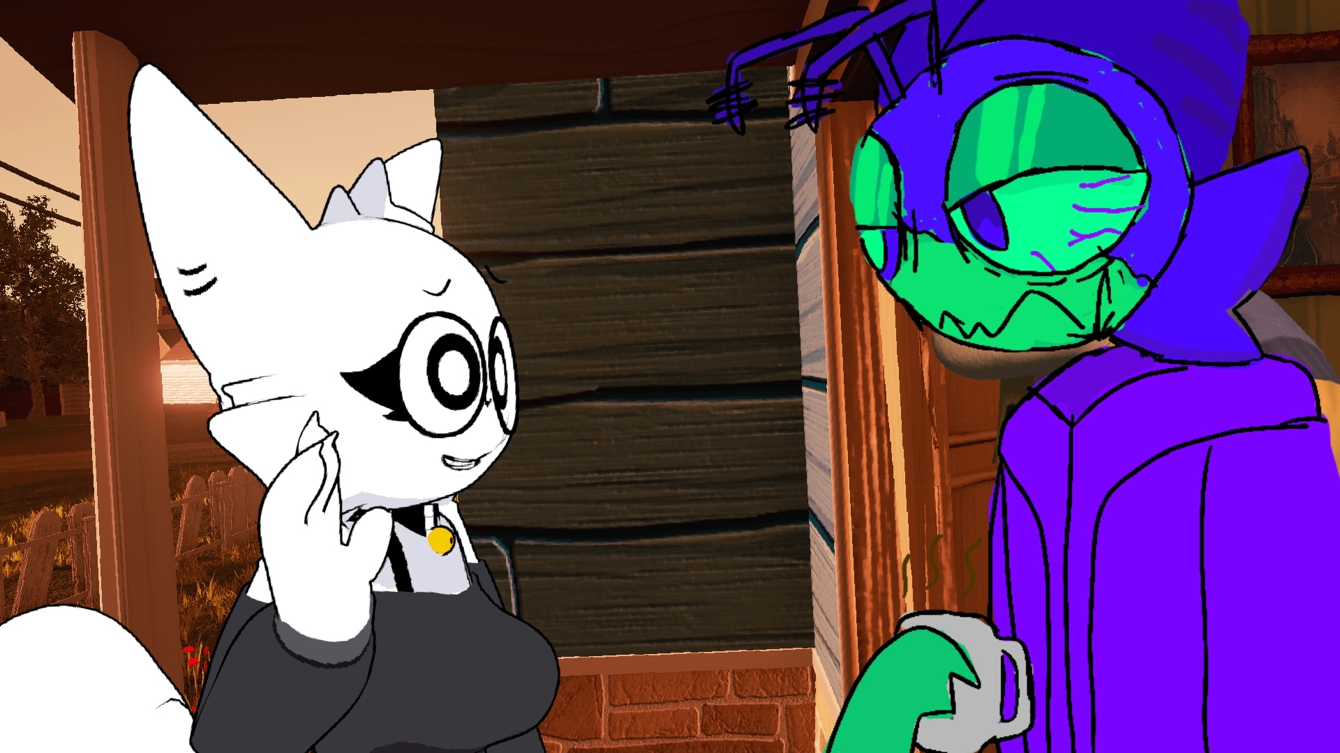 Uh... Hello, neighbor...? Blank Meme Template