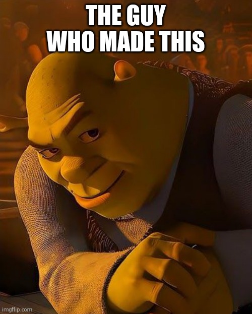 the guy who made this | image tagged in shrek rizz | made w/ Imgflip meme maker