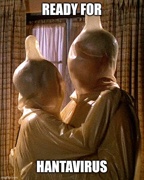 Full Body Condom  | READY FOR; HANTAVIRUS | image tagged in full body condom | made w/ Imgflip meme maker