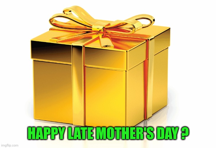 Gift | Happy late mother's day ? | image tagged in gift | made w/ Imgflip meme maker