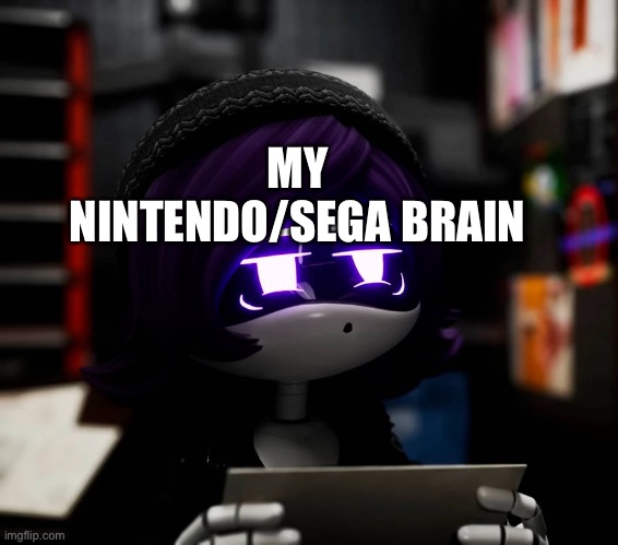 Confused Uzi | My Nintendo/sega brain | image tagged in confused uzi | made w/ Imgflip meme maker