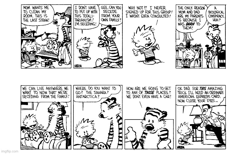 image tagged in calvin and hobbes,comics | made w/ Imgflip meme maker