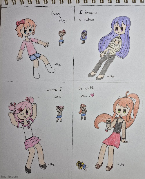 I cast...MORE DDLC ART!! | made w/ Imgflip meme maker