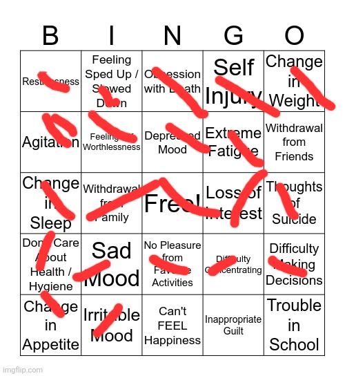 Uhhh | image tagged in depression bingo 1 | made w/ Imgflip meme maker