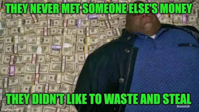 huell money | They never met someone else's money They didn't like to waste and steal | image tagged in huell money | made w/ Imgflip meme maker