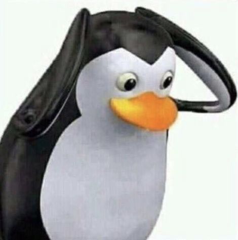 Penguin Headache KACAU Blank Meme Template