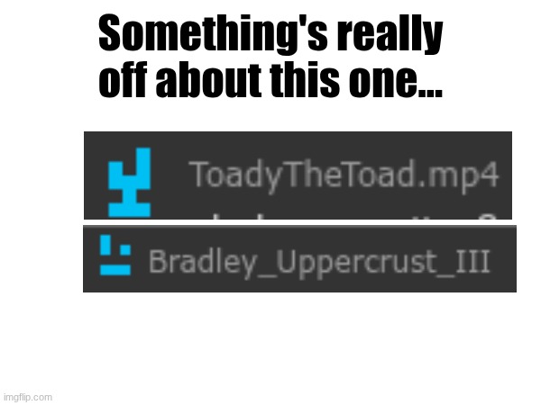 New Toady alt? | Something's really off about this one... | image tagged in toady alt | made w/ Imgflip meme maker