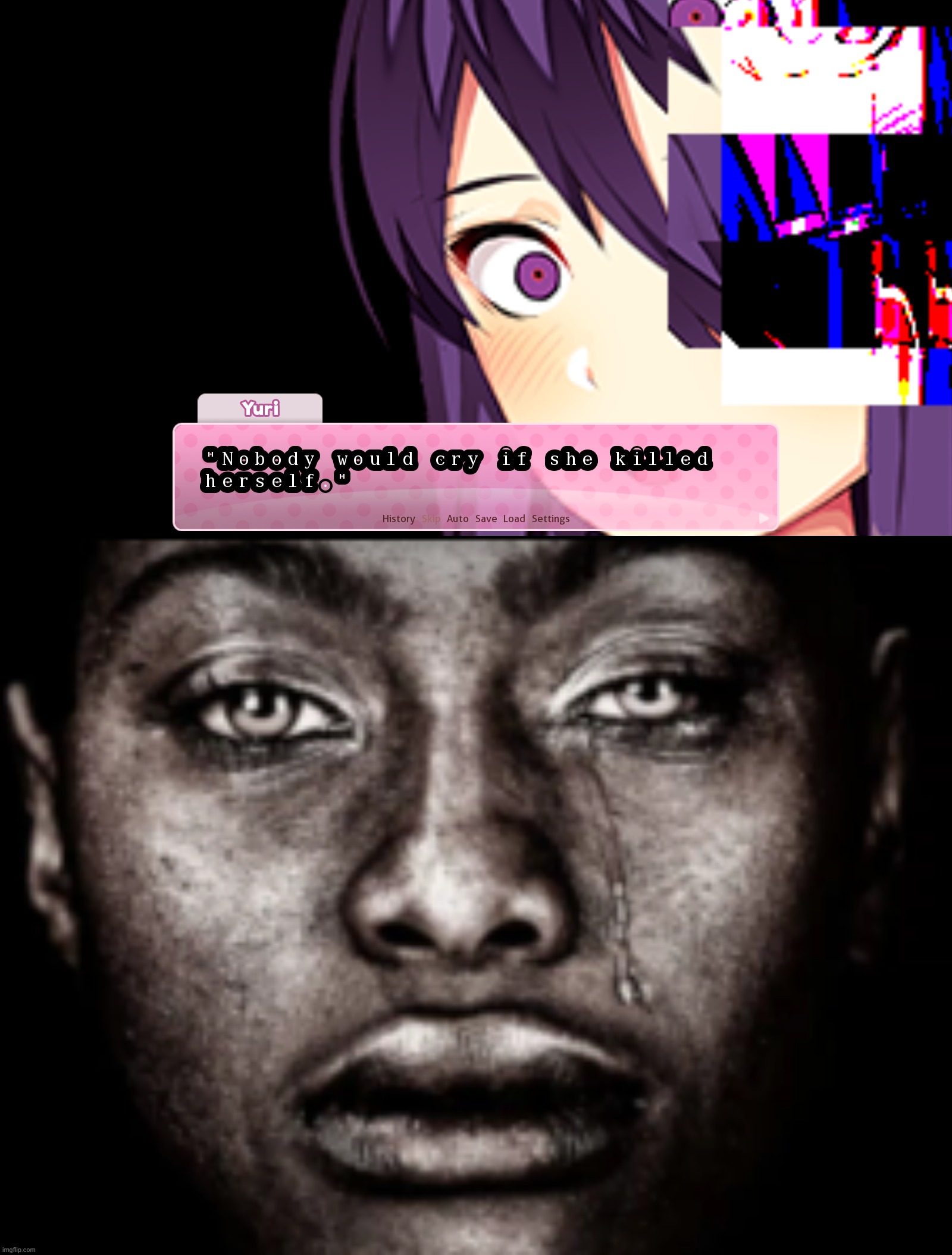 you see what I fucking mean? | image tagged in crying black guy | made w/ Imgflip meme maker