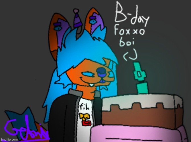 "Sweet 16!" | The day was yesterday as of this getting posted [New Gebrix outfit unlocked] | image tagged in gebrix,birthday,cake | made w/ Imgflip meme maker