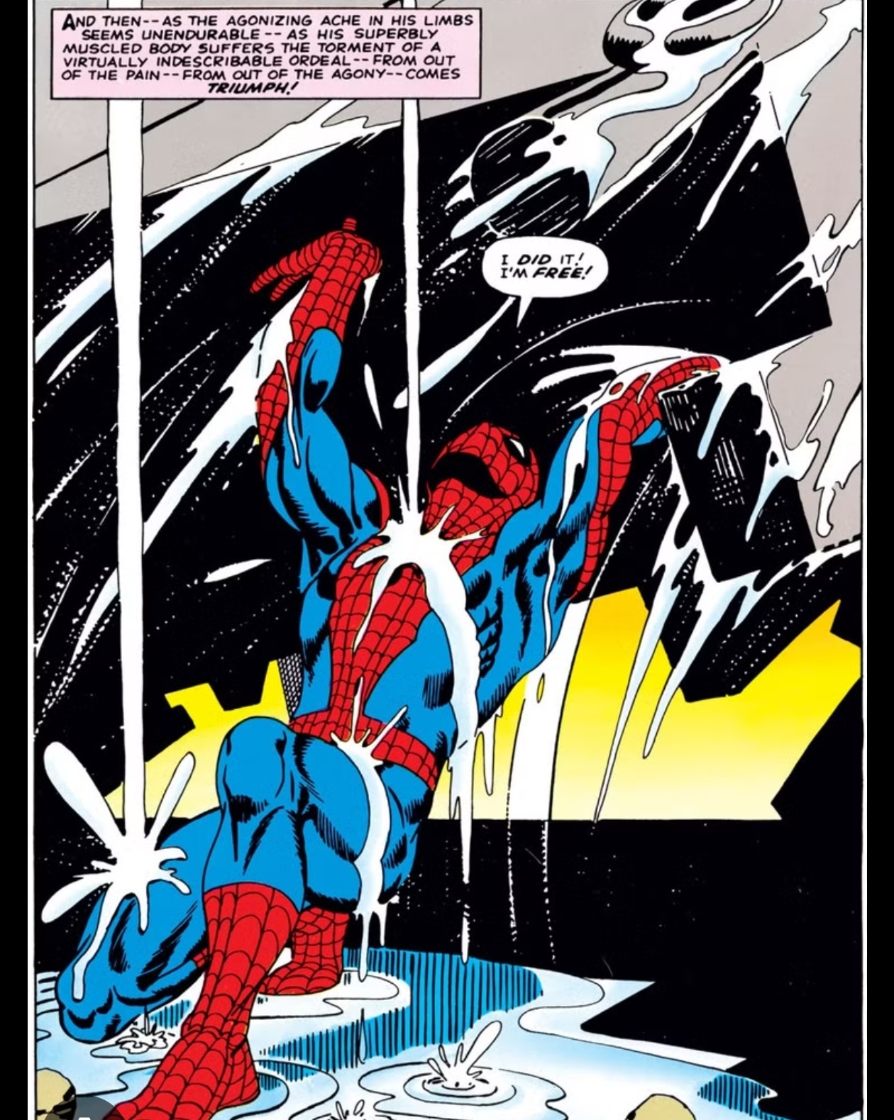 Amazing moment, spiderman lifting machine Blank Meme Template
