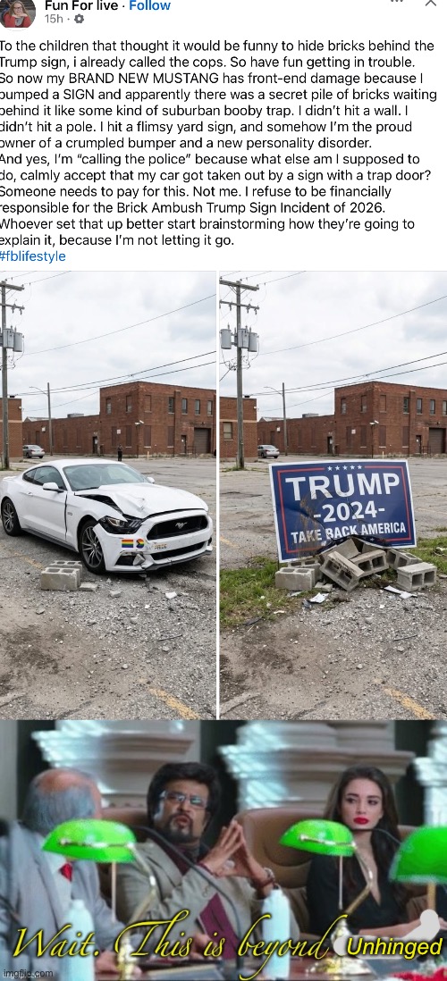When you get unhinged by your own politics | Unhinged | image tagged in img_5943 png,wait this is beyond cursed,unhinged | made w/ Imgflip meme maker