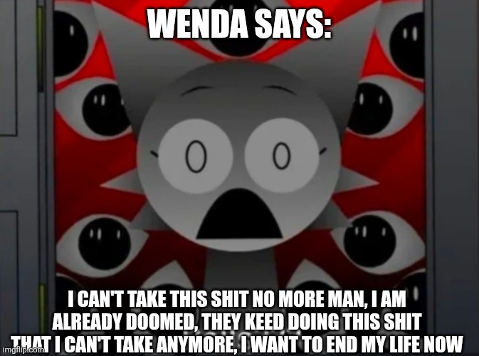 BALLS??? | Wenda says: I can't take this shit no more man, i am already doomed, they keed doing this shit that i can't take anymore, i want to end my l | image tagged in balls | made w/ Imgflip meme maker