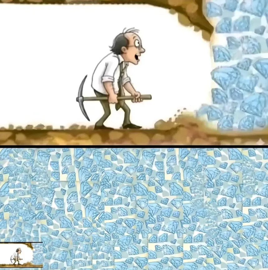 Finding Diamonds Blank Meme Template