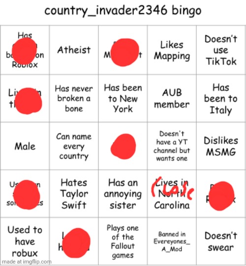 Yet I haven't used this yet and its cool. | image tagged in country_invader2346 bingo | made w/ Imgflip meme maker