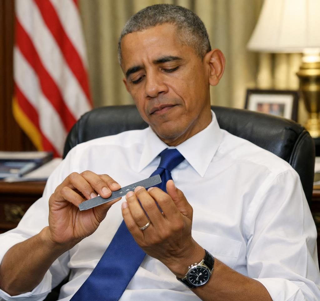 barack obama filing his nails Blank Meme Template