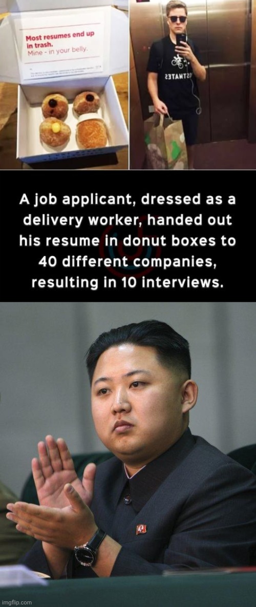 Dressed as a delivery worker | image tagged in kim jong un | made w/ Imgflip meme maker
